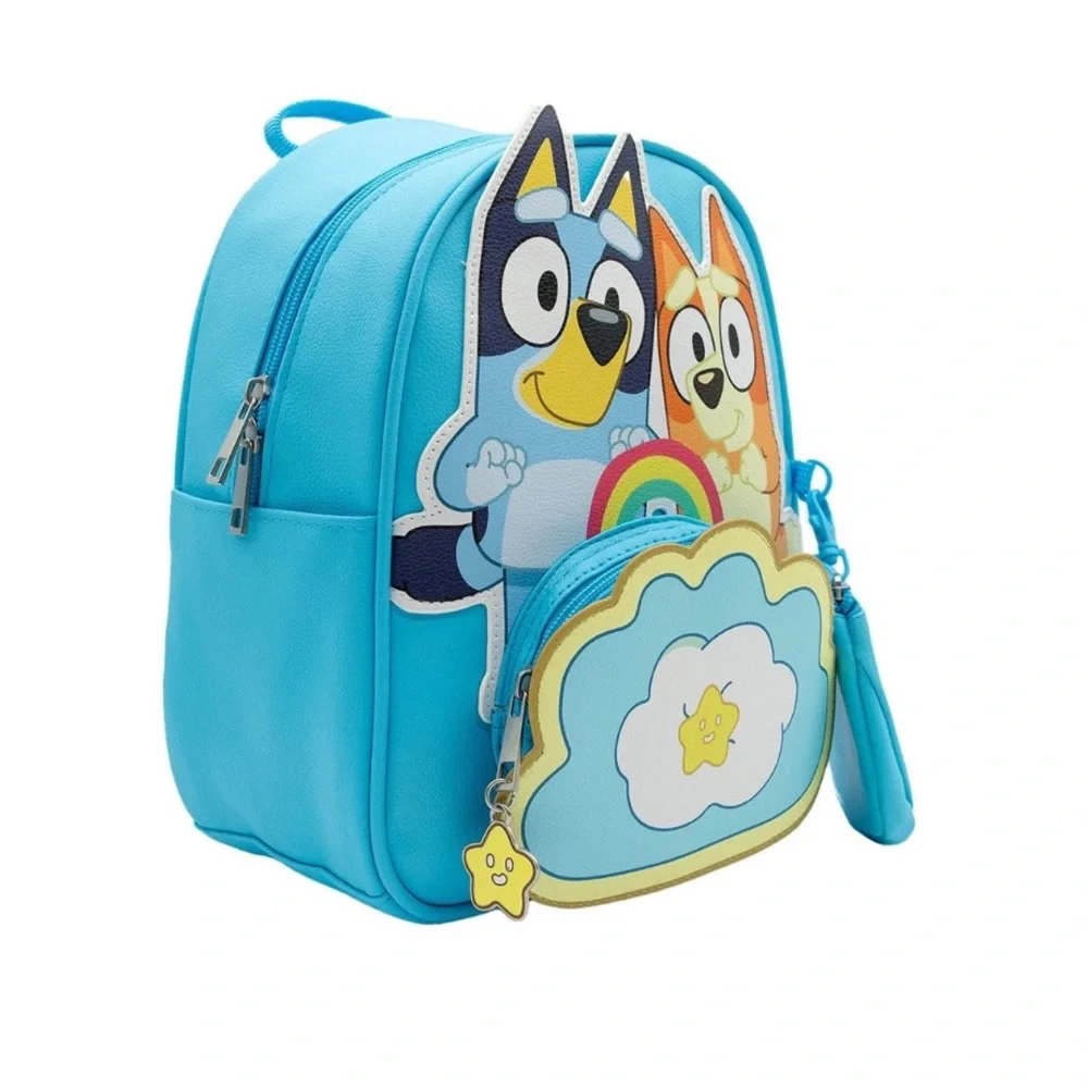 Bluey Cartoon Character Backpack  with Coin Purse Brand New Collectible